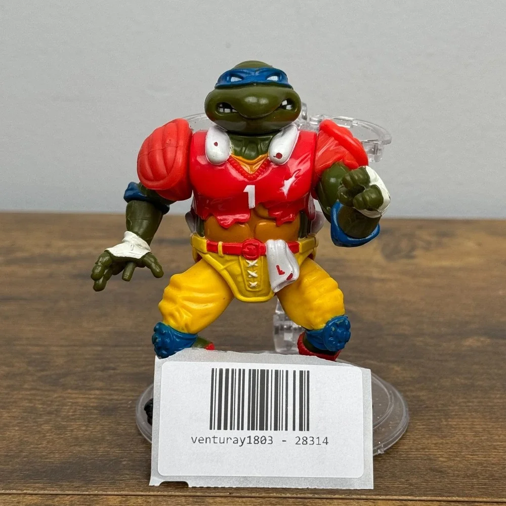 Vintage T.D. Tossin' Leo 1991 Teenage Mutant Ninja Turtles TMNT Action‎ Figure
